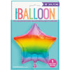 Gradient Rainbow Star Foil Balloon 18"