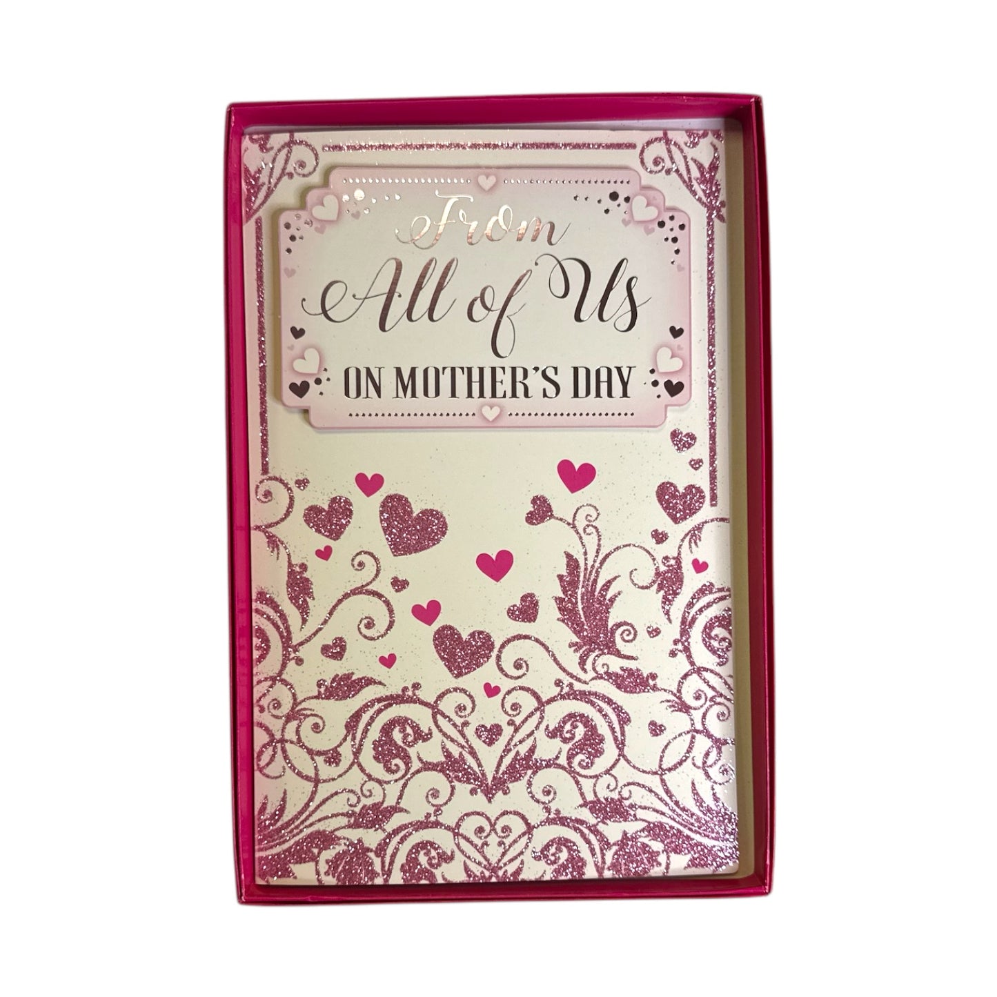 From All Of Us Classic Mini Pink Hearts Design Mother's Day Boxed Card