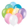 Pack of 10 Assorted Pastel Coloured 12" Premium Latex Balloons
