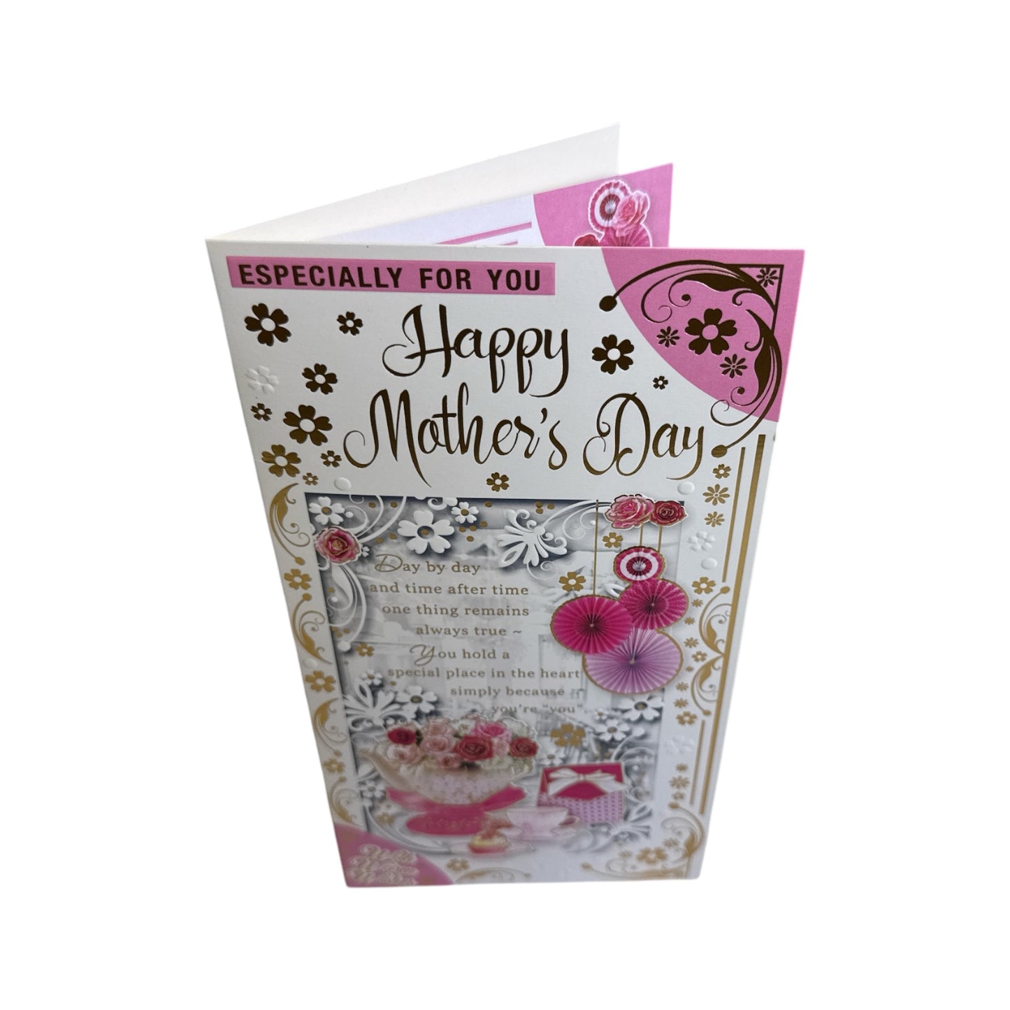 Especially For You Floral Tea Pot Sentimental Design Mother's Day Card