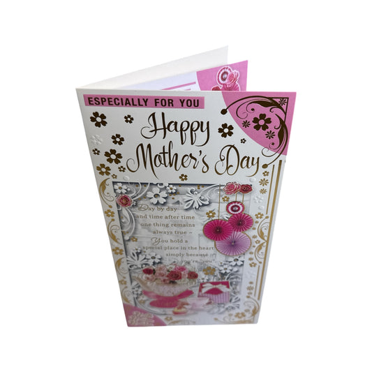 Especially For You Floral Tea Pot Sentimental Design Mother's Day Card