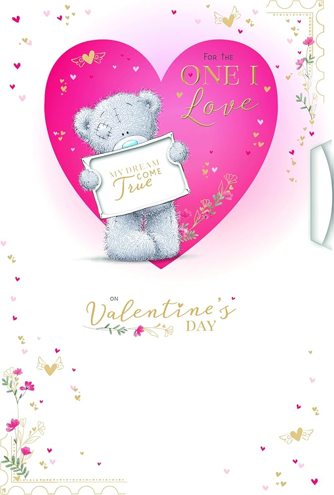 Bear Holding Envelope One I Love Handmade Valentine's Day Card