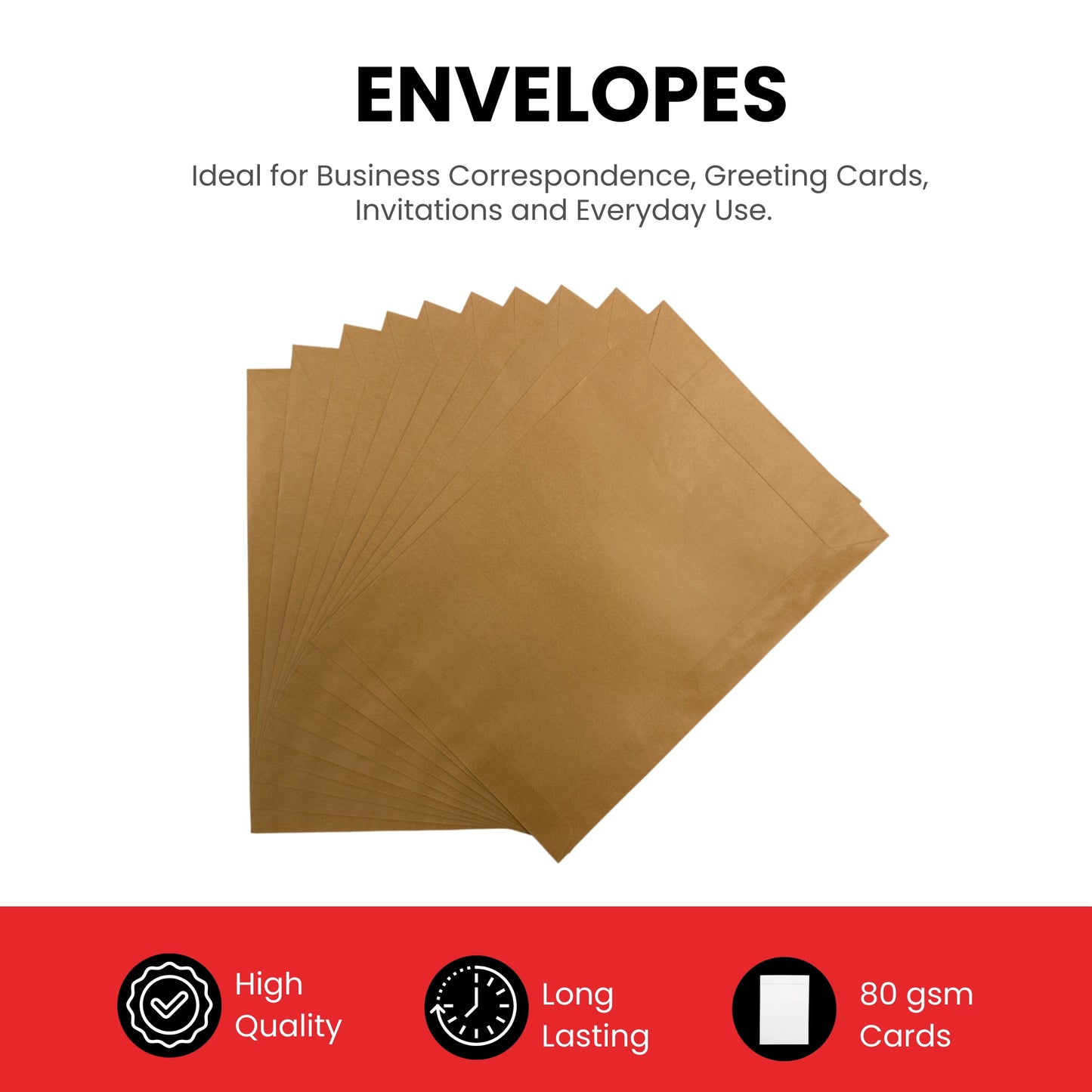 Pack of 250 Brown Envelopes 353x250mm