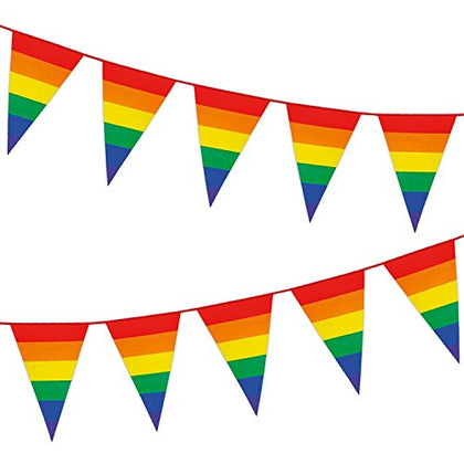Gay Pride Bunting 10m with 20 Pennants