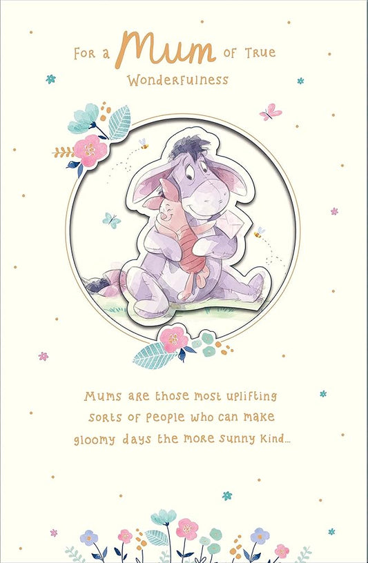 Disney Cute Eeyore & Piglet Design Mum Mother's Day Card
