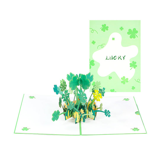 Lucky Clover 3D Pop Up Greeting Card