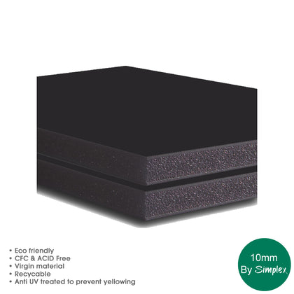 Pack of 5 A1 10mm Black Foam Boards with Core
