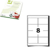 Pack of 4000 Q-Connect 8 per A4 Sheet White Multi-Purpose Labels 99.1x67.7mm