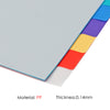 A4 12 Part Plastic Coloured Tab Index Dividers