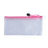 Pack of 12 DL Pink PVC Mesh Zip Bags
