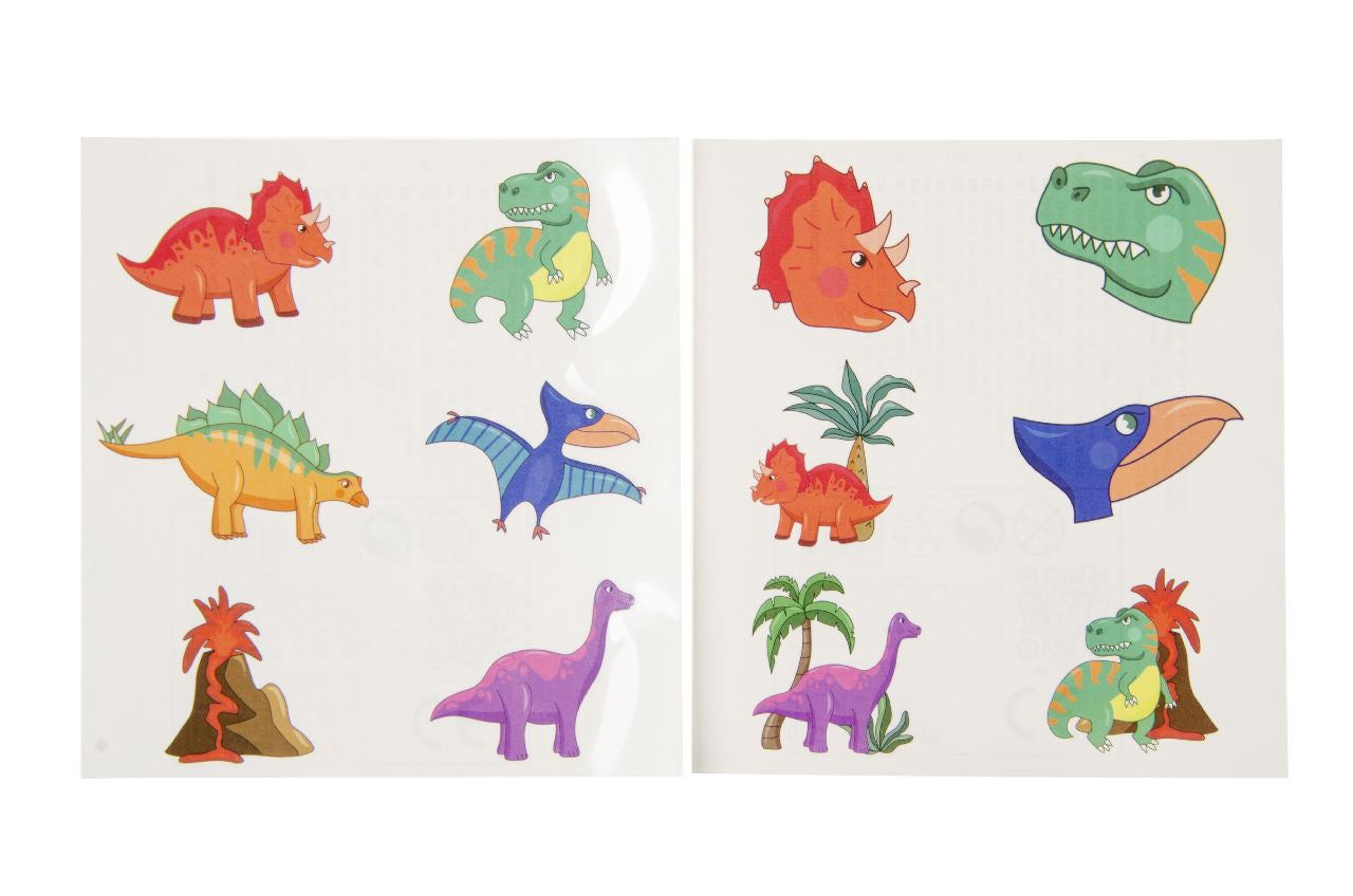 96 Pack of 6 Pieces Dinosaur Tattoos