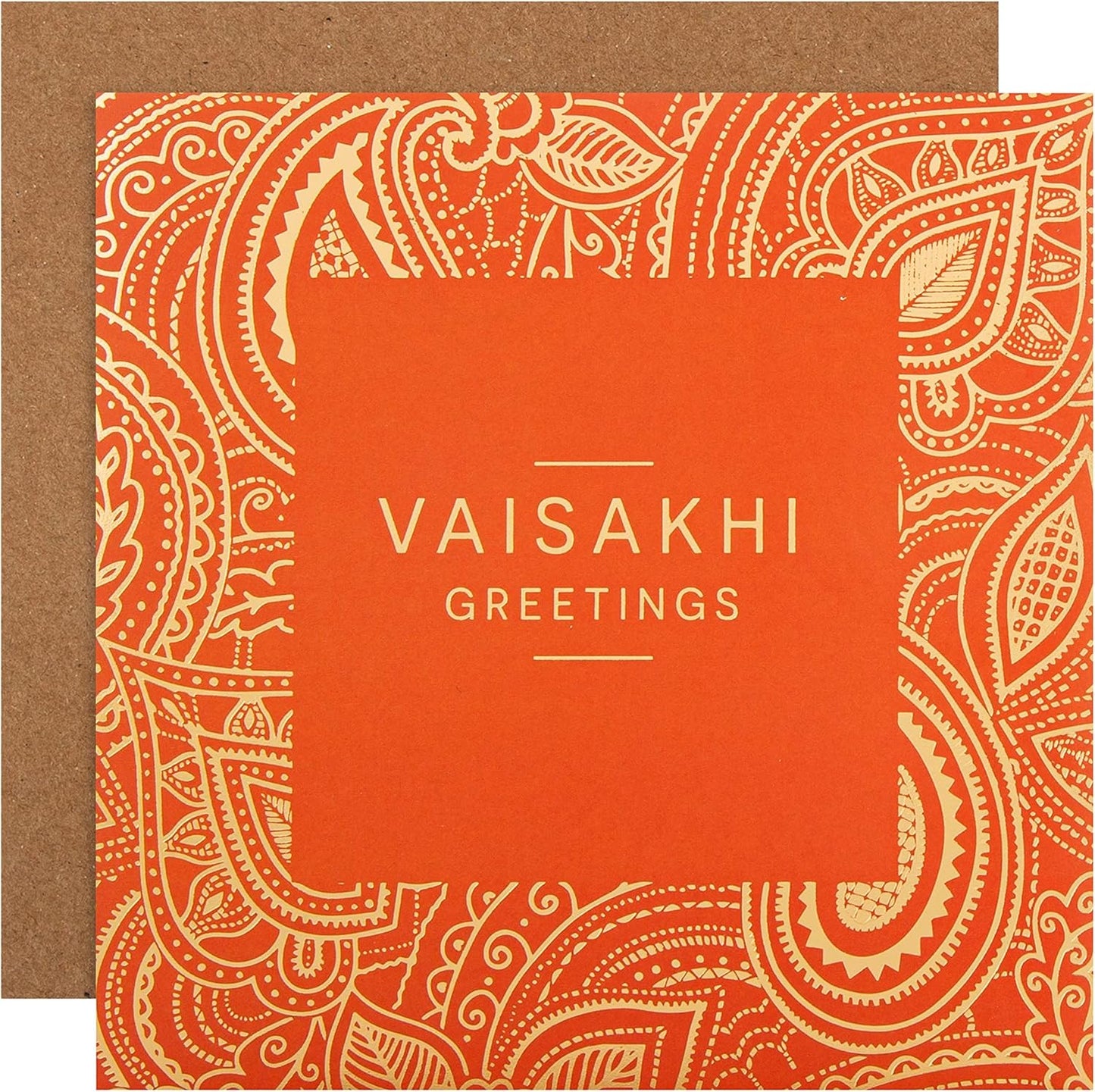 Contemporary Patterned Design Vaisakhi Sikh New Year Card
