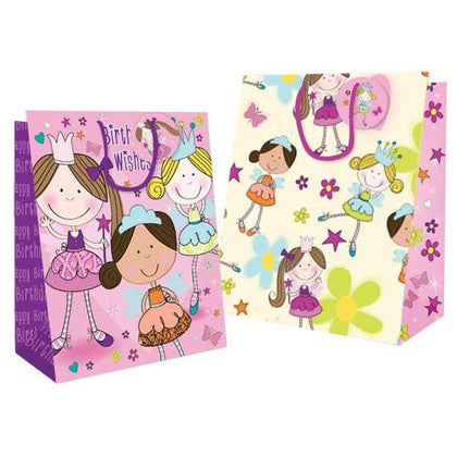 Pack of 12 Medium Fairy Design Gift Bags