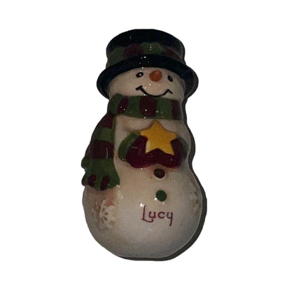 Personalised Snowman - Christmas Decorations - Gift Ornament - Lucy