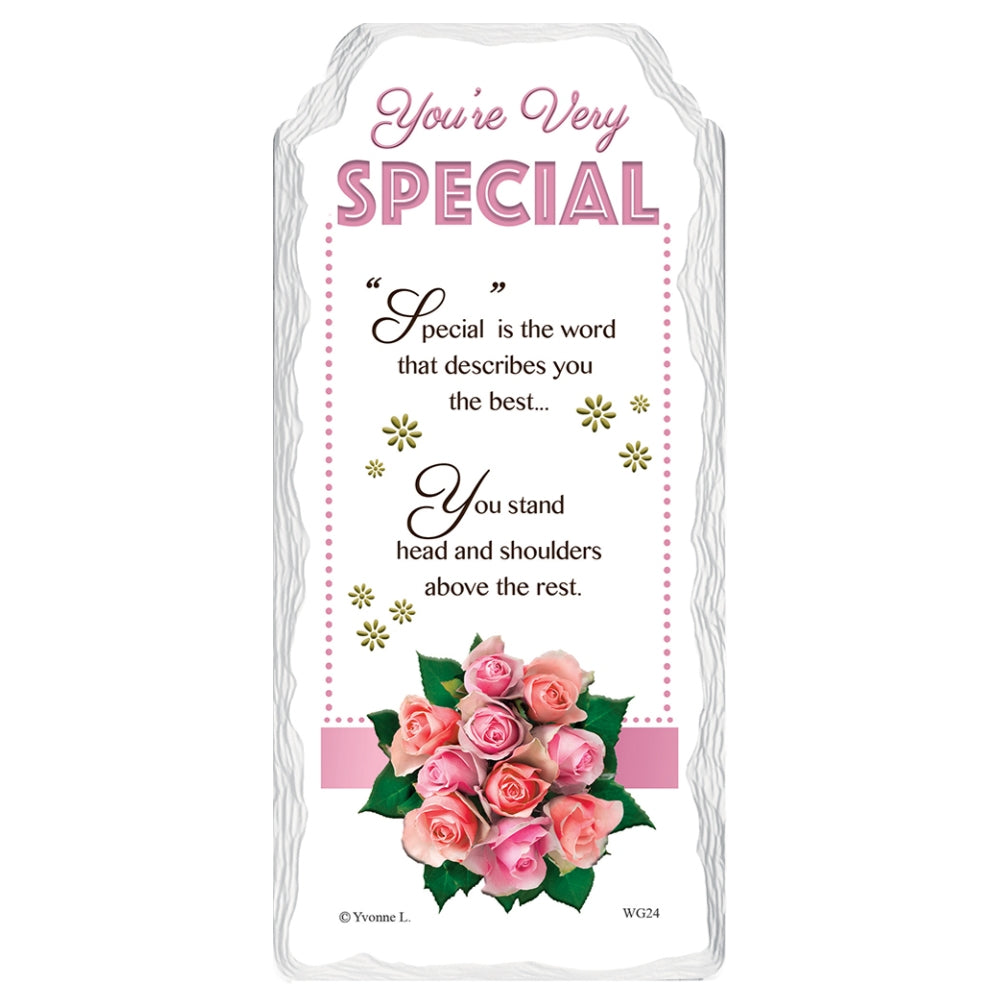 You're Very Special Flower Design Sentimental Handcrafted Ceramic Plaque
