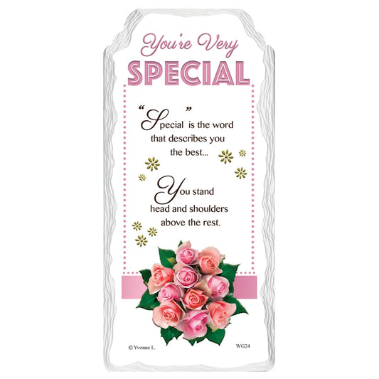 You're Very Special Flower Design Sentimental Handcrafted Ceramic Plaque