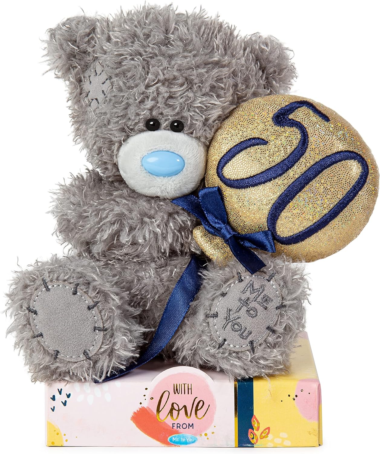 Me to You Tatty Teddy 50th Birthday Bear Holding a 50 Balloon 