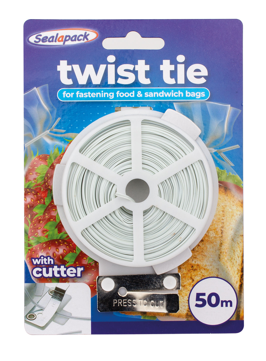 Sealapack Twist Tie With Cutter 50m