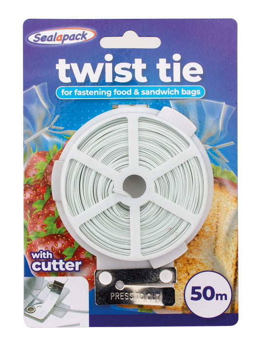 Sealapack Twist Tie With Cutter 50m