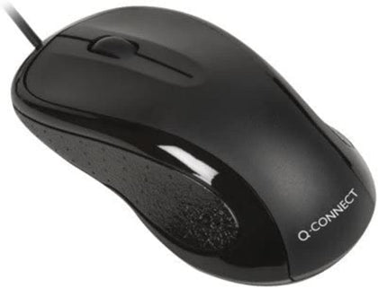 Q-Connect Black Scroll Wheel Mouse
