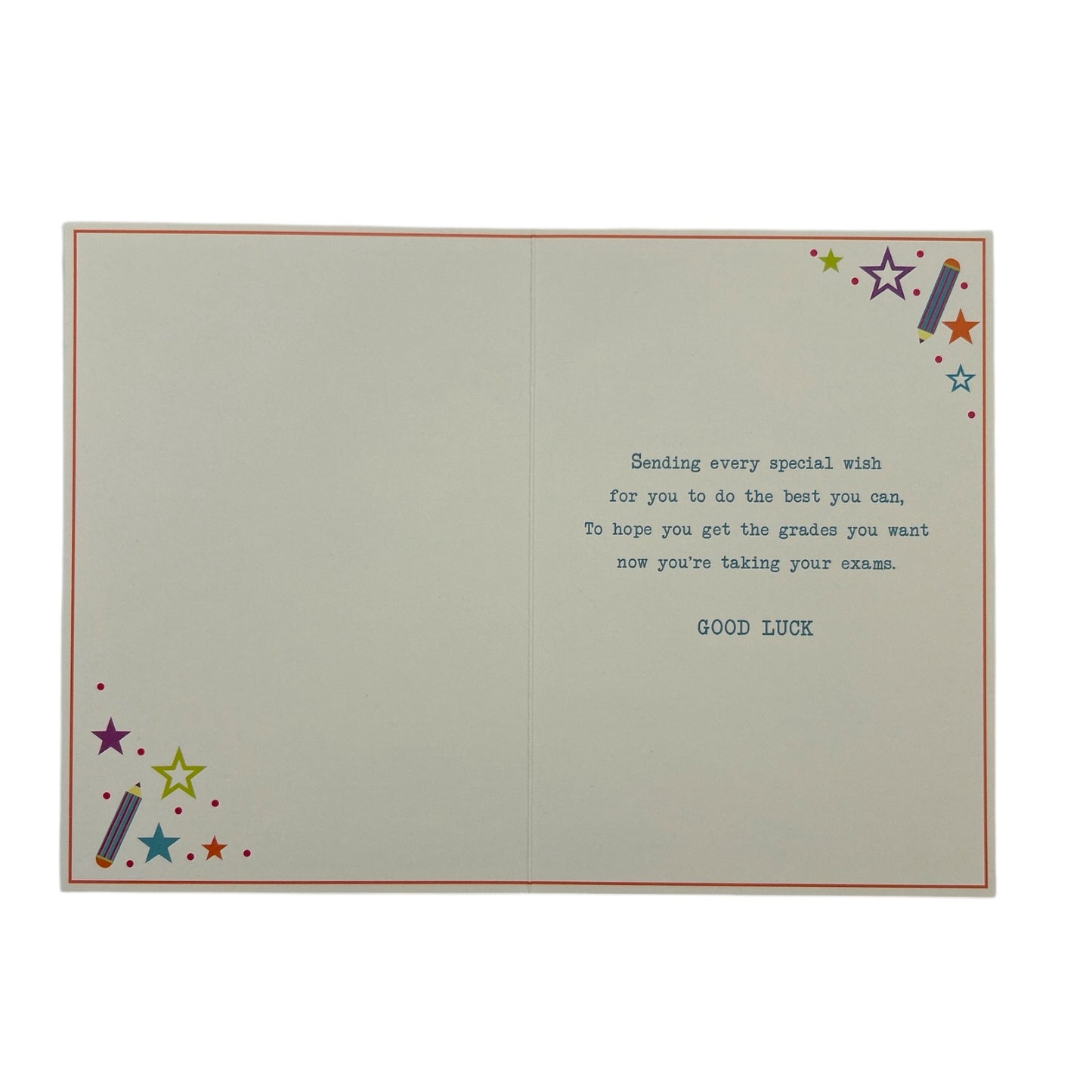 Good Luck In Your Exams Stars Design Congratulations Card