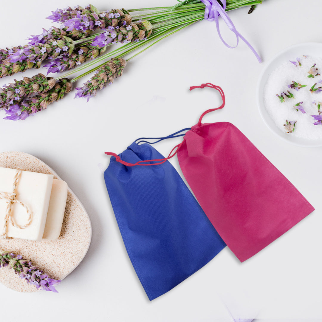 Pack of 25 Ivory Coloured 35x25cm Non-Woven Drawstring Bags