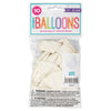 Pack of 10 Linen White 12" Premium Latex Balloons