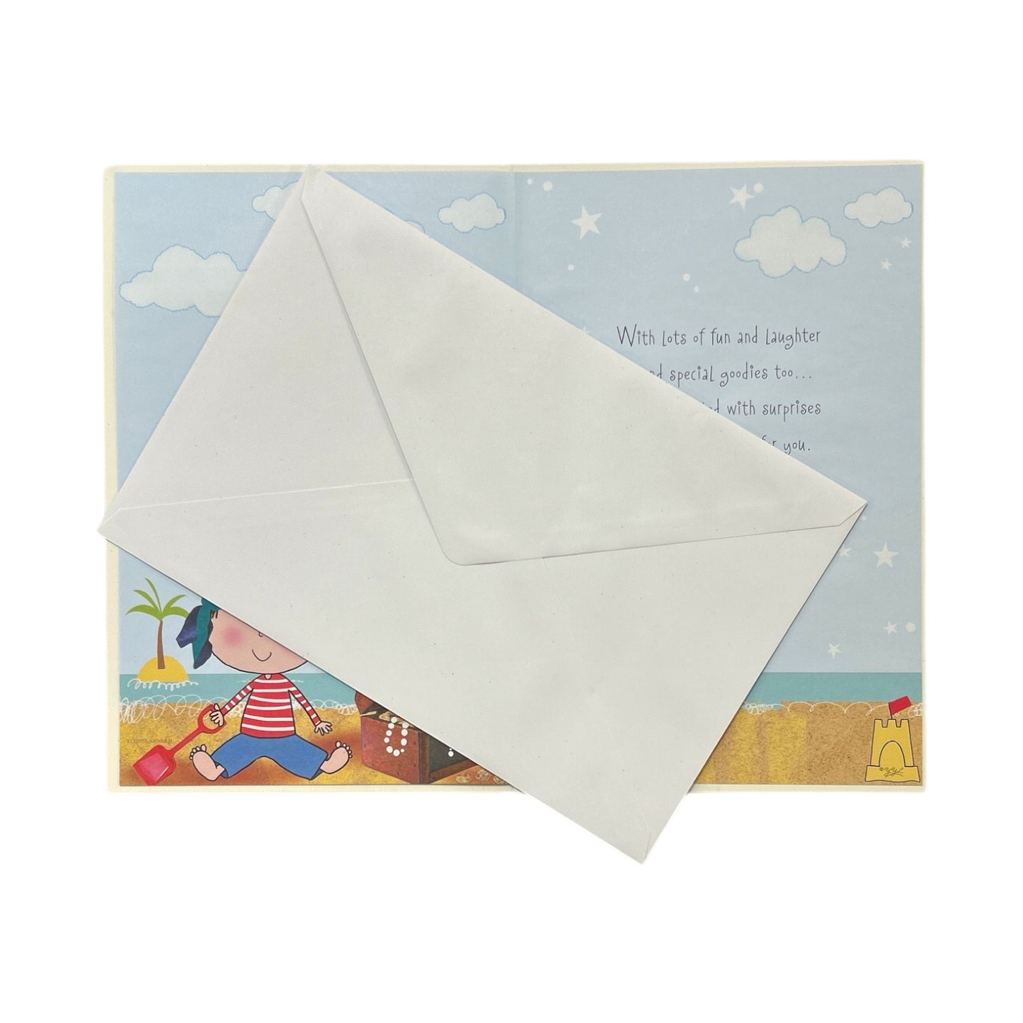 Son Age 1 Juvenile Boy Near Beachside Birthday Card With Badge