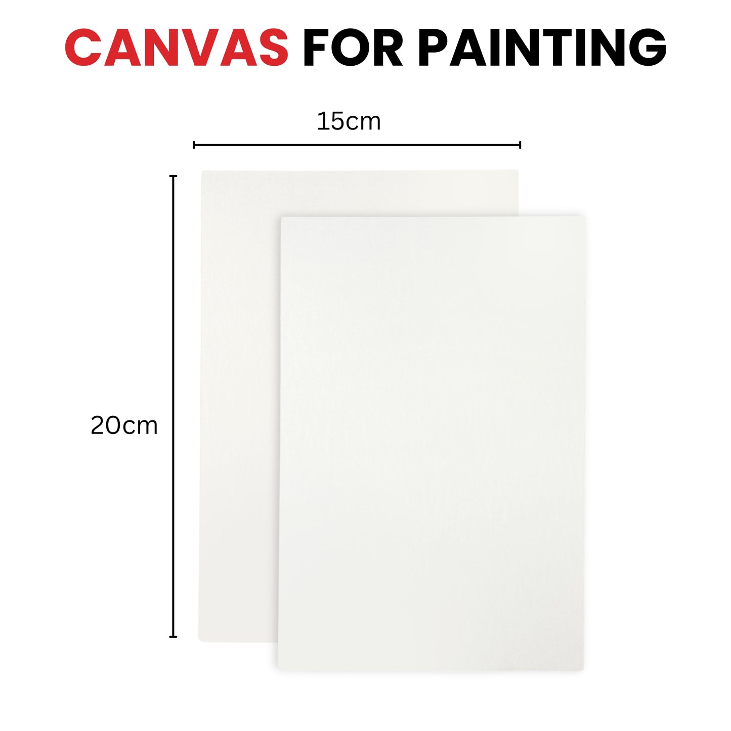 15x20cm Blank White Flat Stretched Board Art Canvas By Janrax
