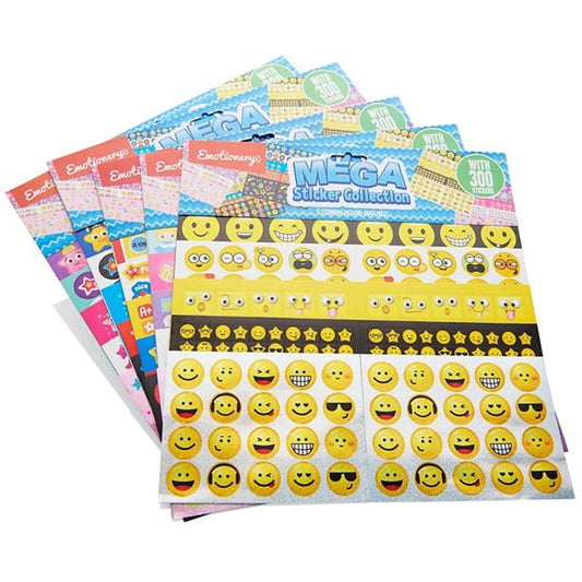 Emotionery Pack of 300 Mega Sticker Collection 5 Assorted