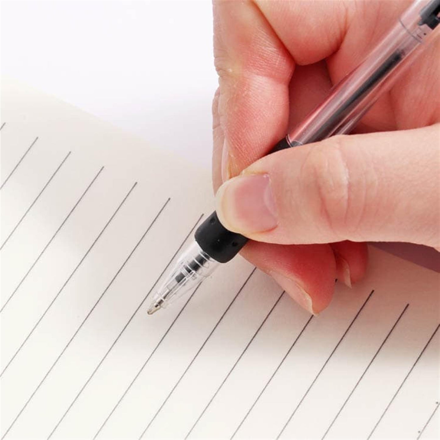 Pack of 12 Retractable Design Rolling Black Ball Pens