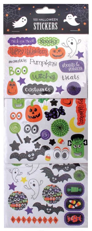 Halloween 100 Stickers Sheet