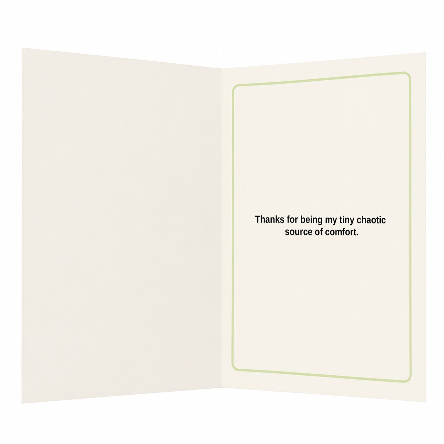 My Emotionally Supportive Goblin Thanks Open Card