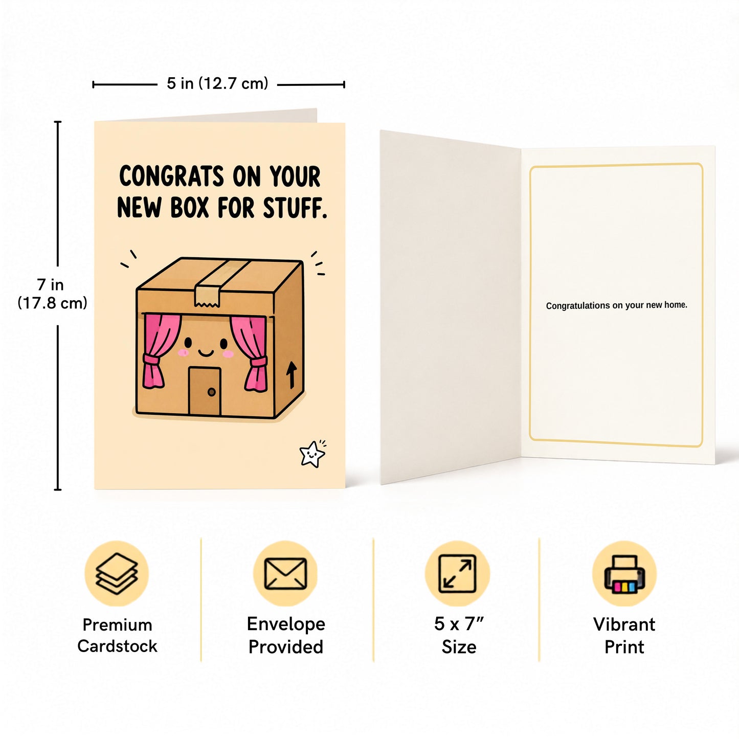 Cardbox Design for Stuff New Home Congratulations Card