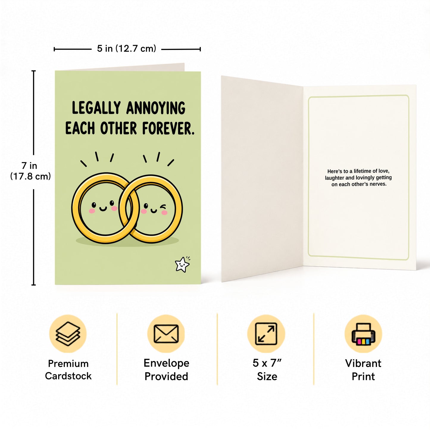 Legally Annoying Each Other Forever Wedding Congratulations Card