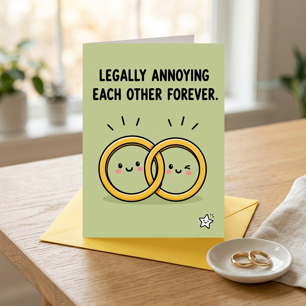 Legally Annoying Each Other Forever Wedding Congratulations Card