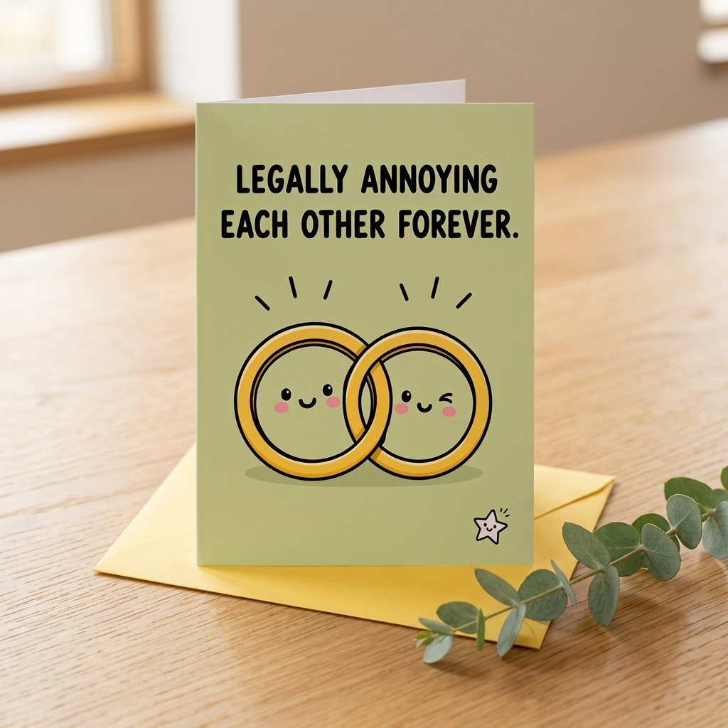 Legally Annoying Each Other Forever Wedding Congratulations Card