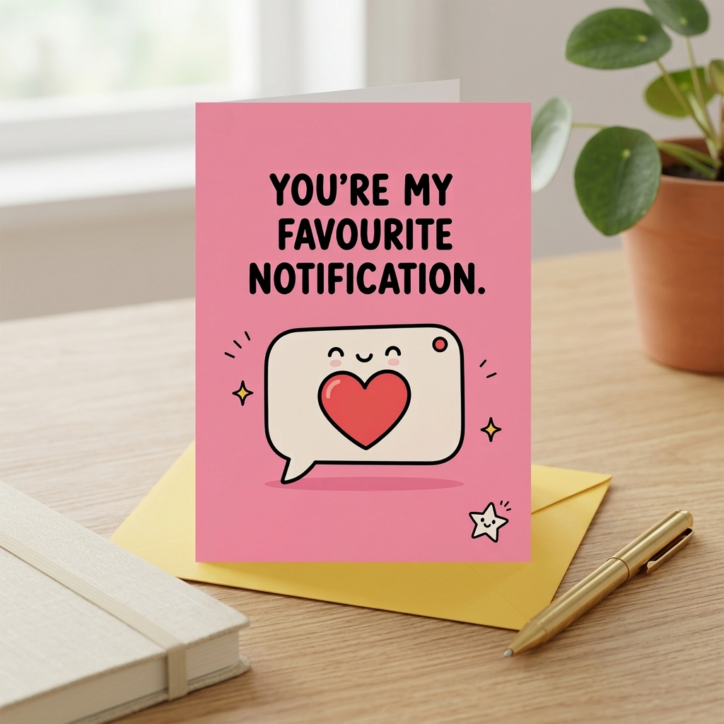 You're My Favourite Notification Open Greeting Card