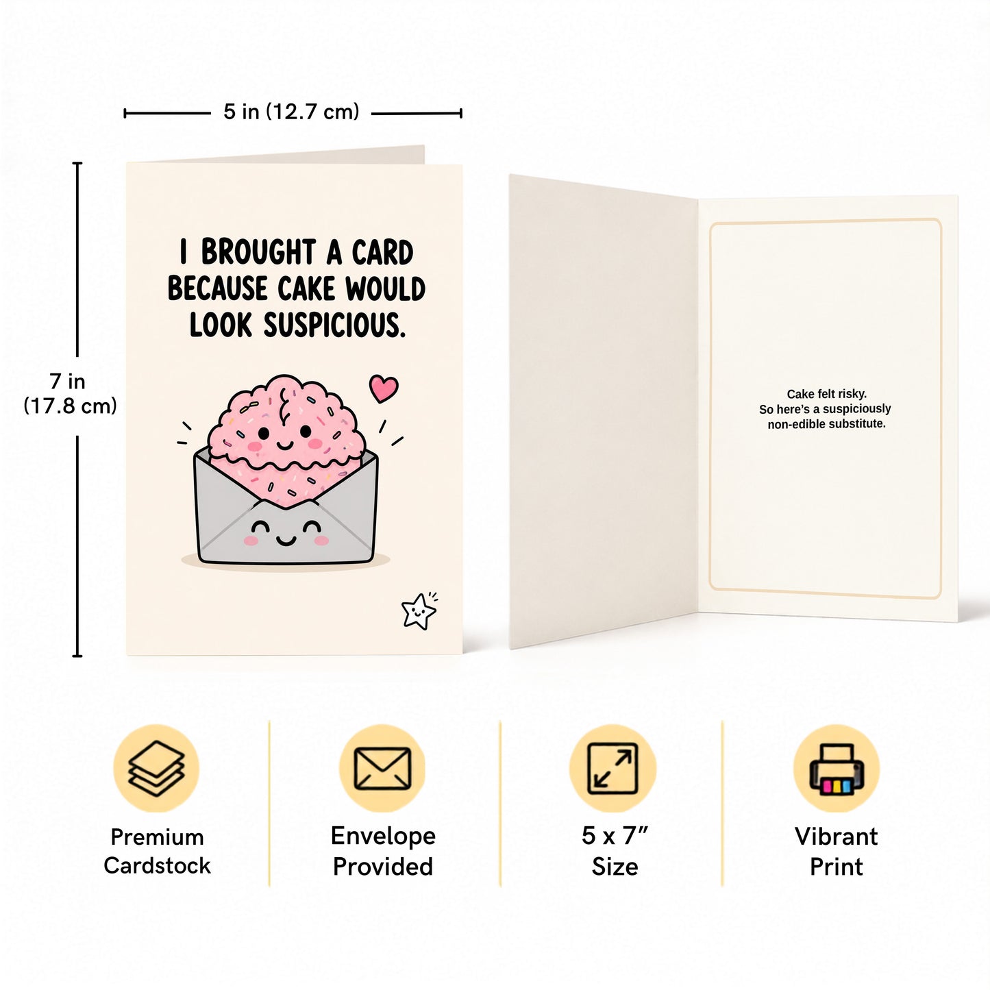 Envelope Cake Suspicious Humorous Birthday Card