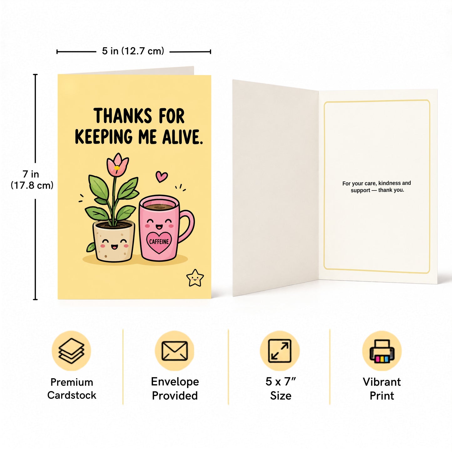 Thanks for Keeping Me Alive Open Greeting Card