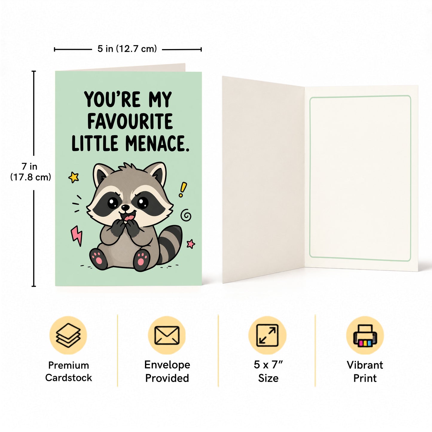 You're My Favourite Little Menace Greeting Card