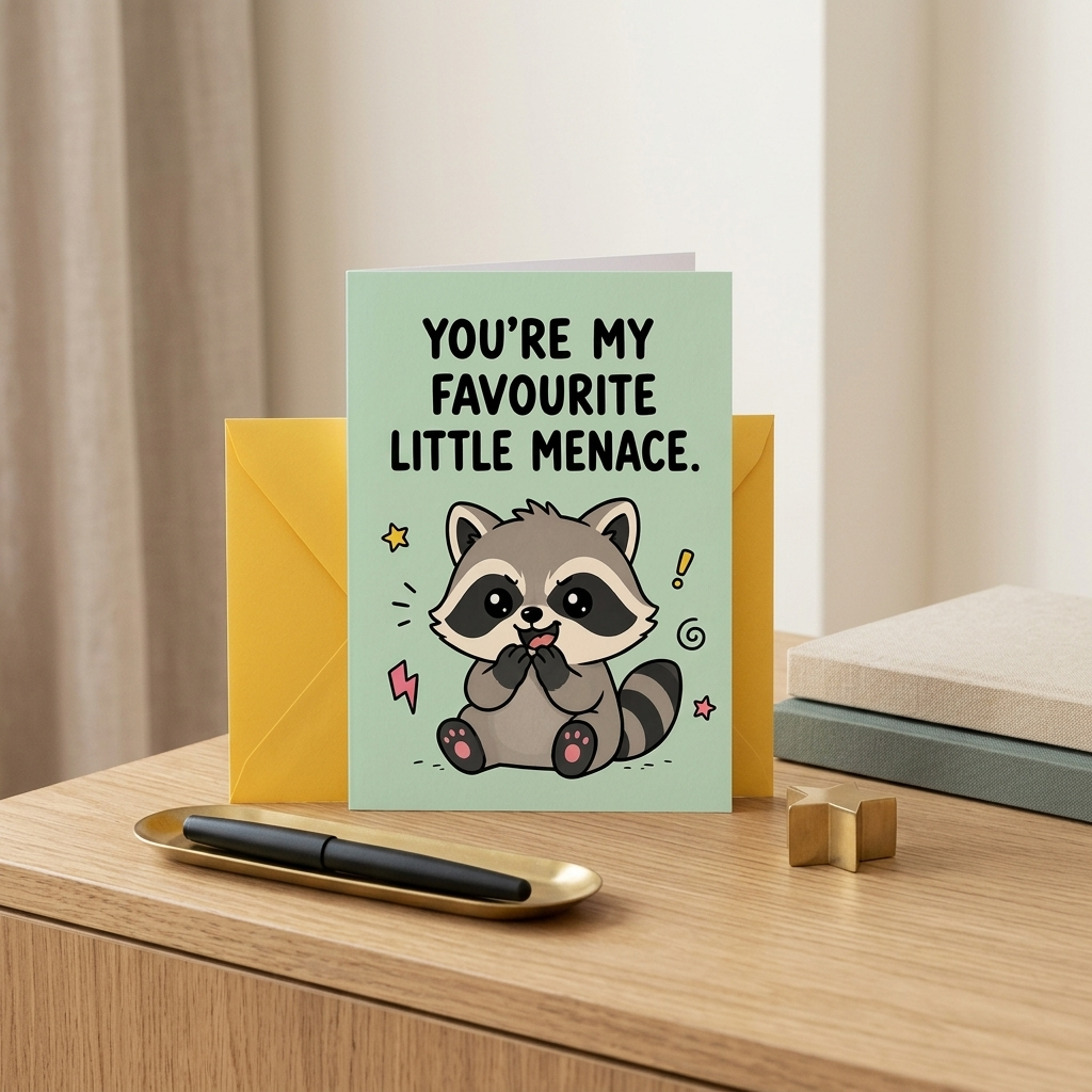 You're My Favourite Little Menace Greeting Card