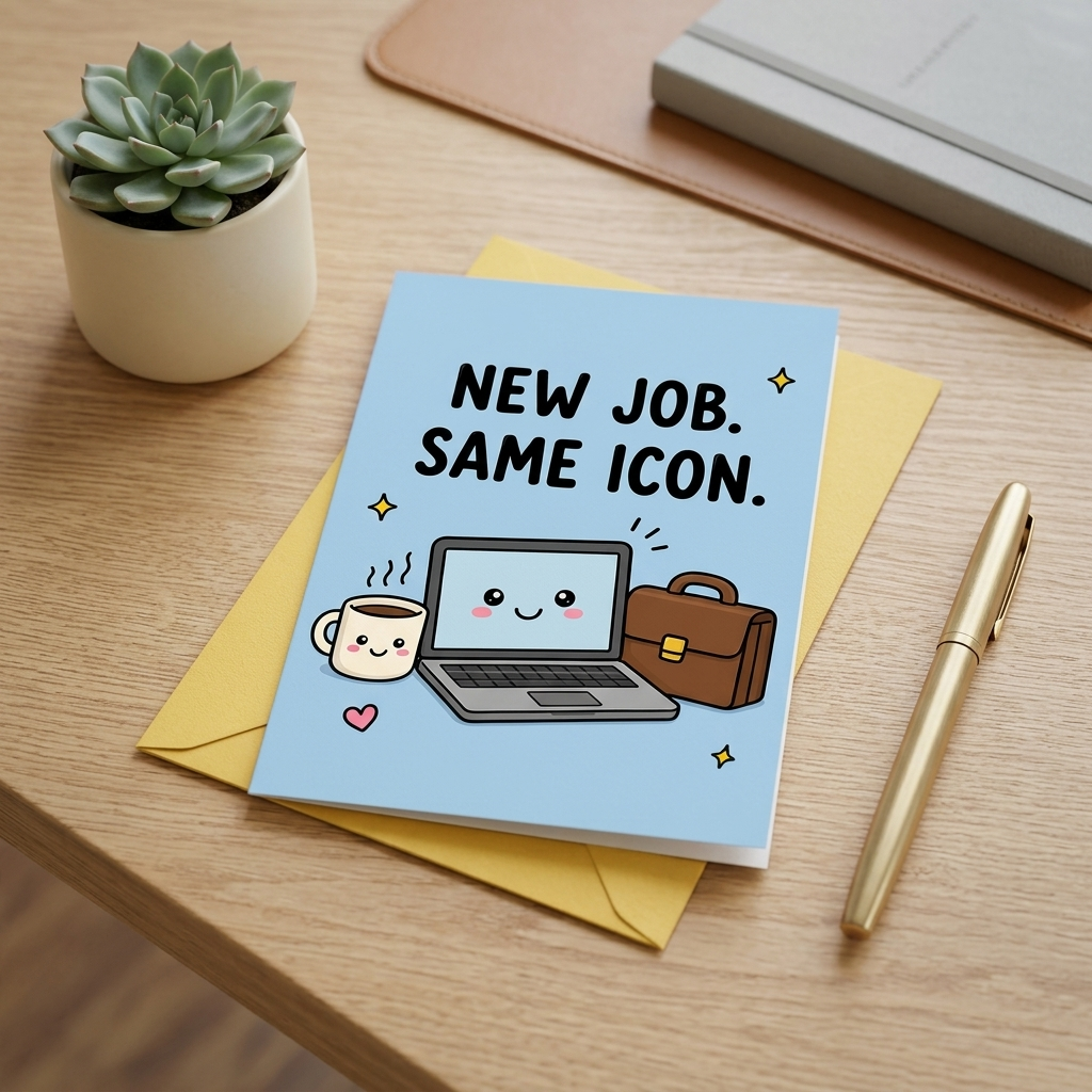 Same Icon New Job Congratulations Card