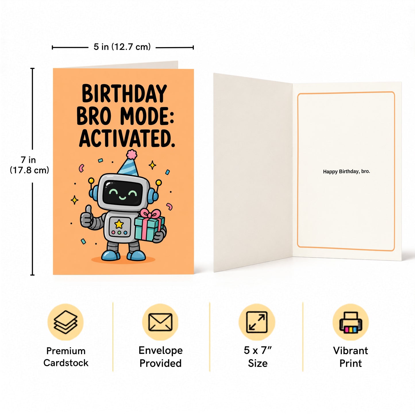 Bro Mode Activated Brother Birthday Card