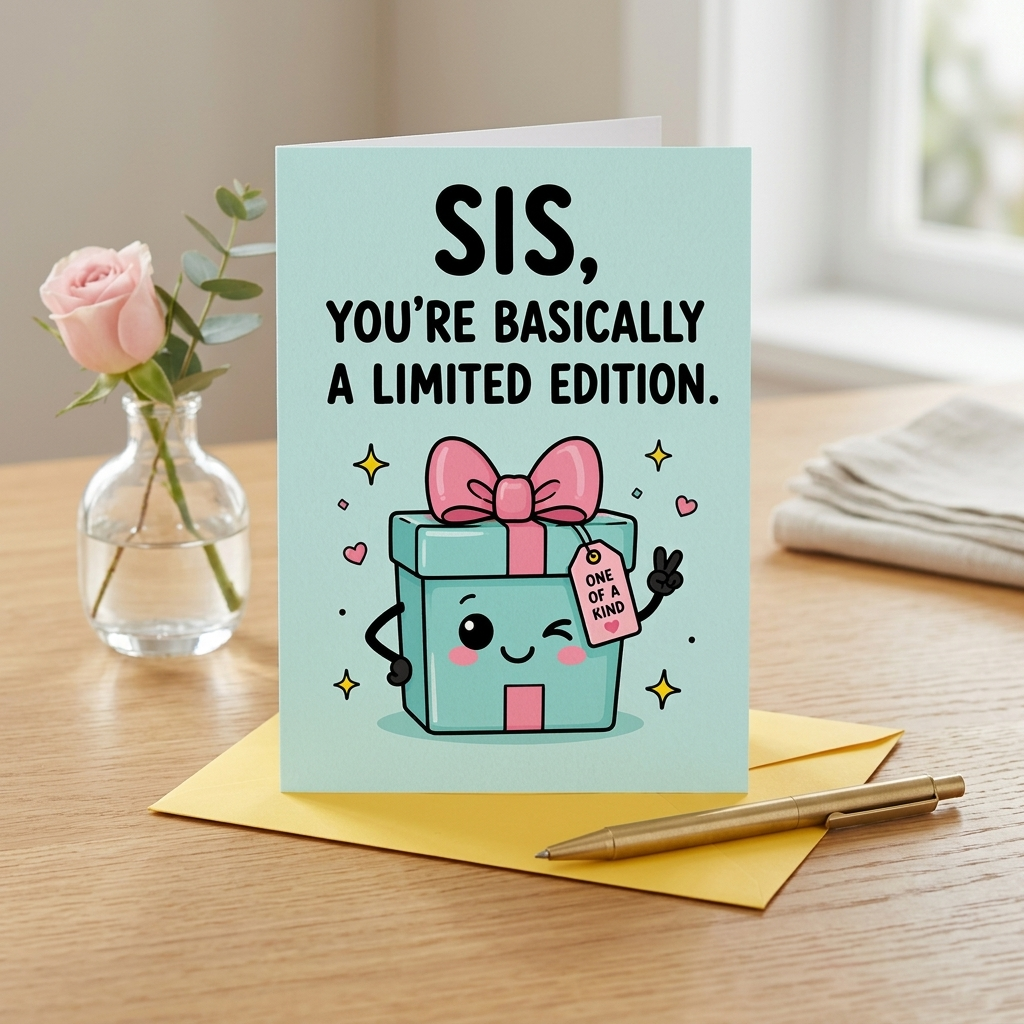 Sis You're Basically a Limited Edition Sister Birthday Card