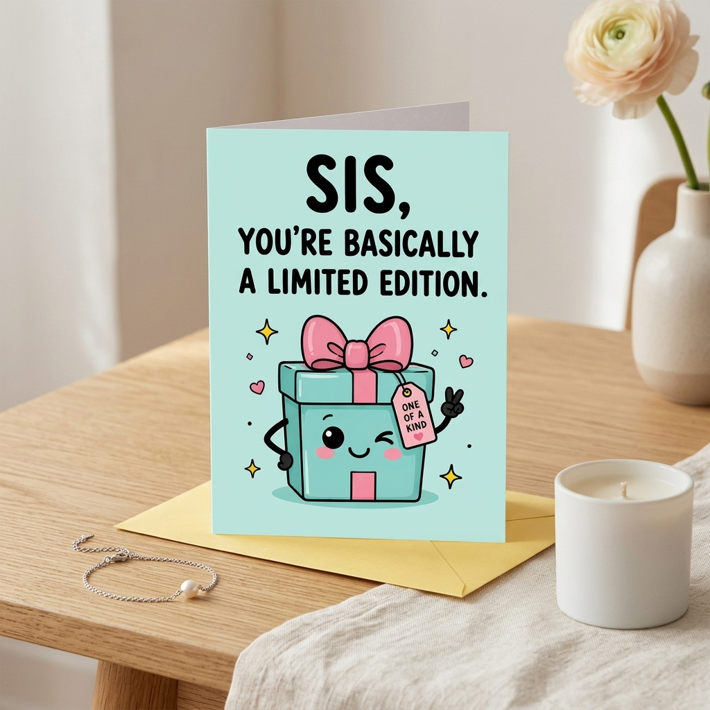 Sis You're Basically a Limited Edition Sister Birthday Card