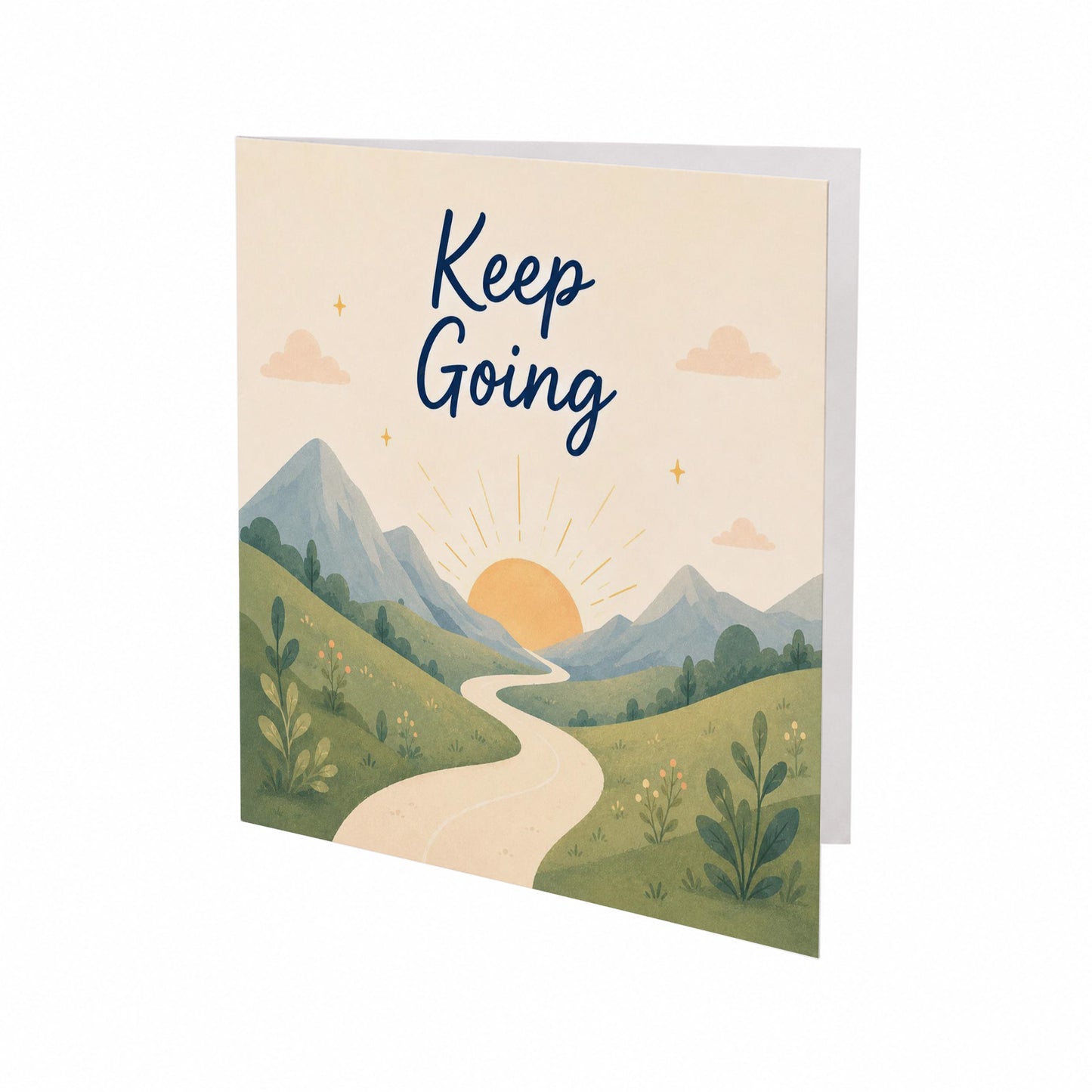 Keep Going Uplifting Progress, Perseverance Inspirational Encouragement Card