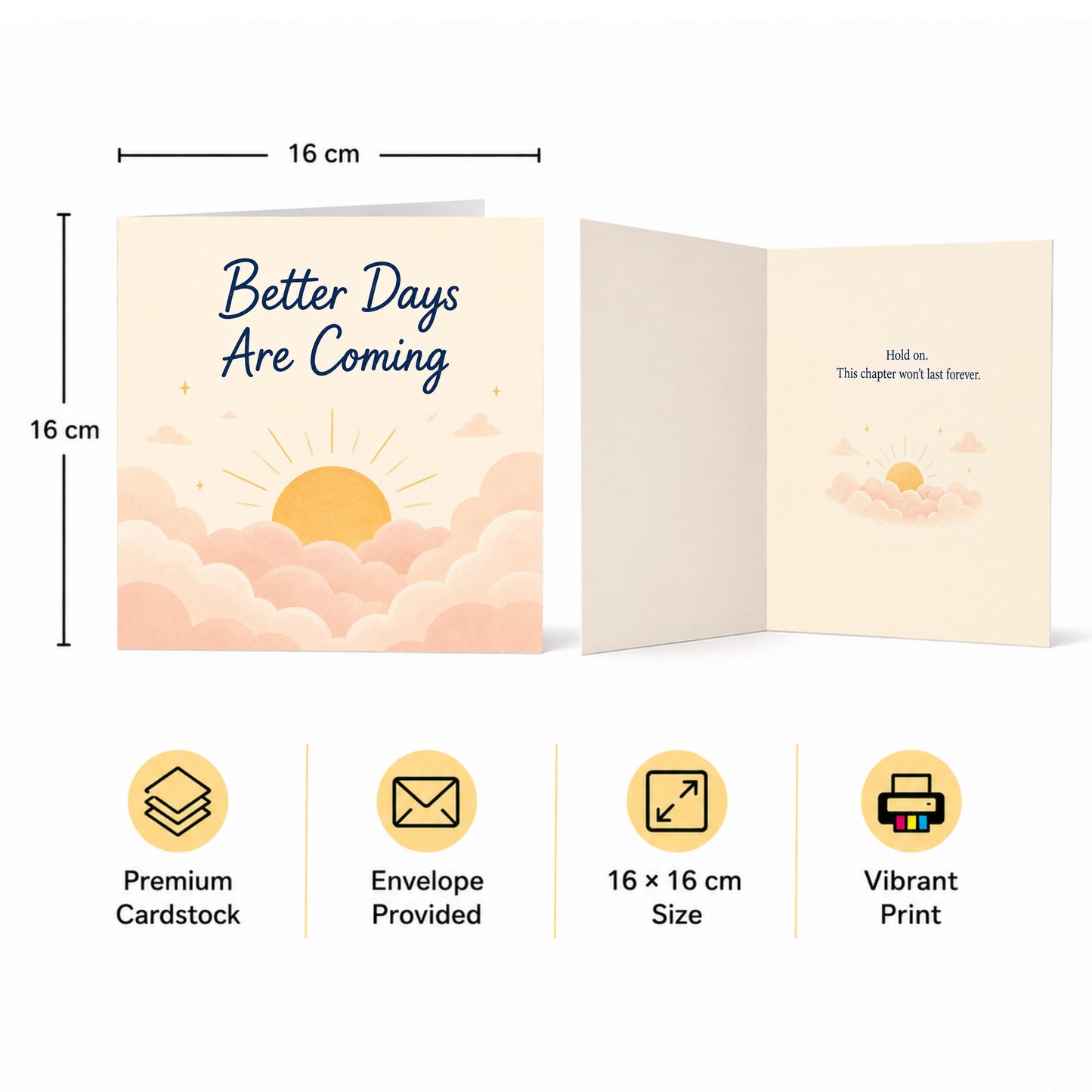 Better Days Are Coming Encouragement Emotional Strength, Comfort Card