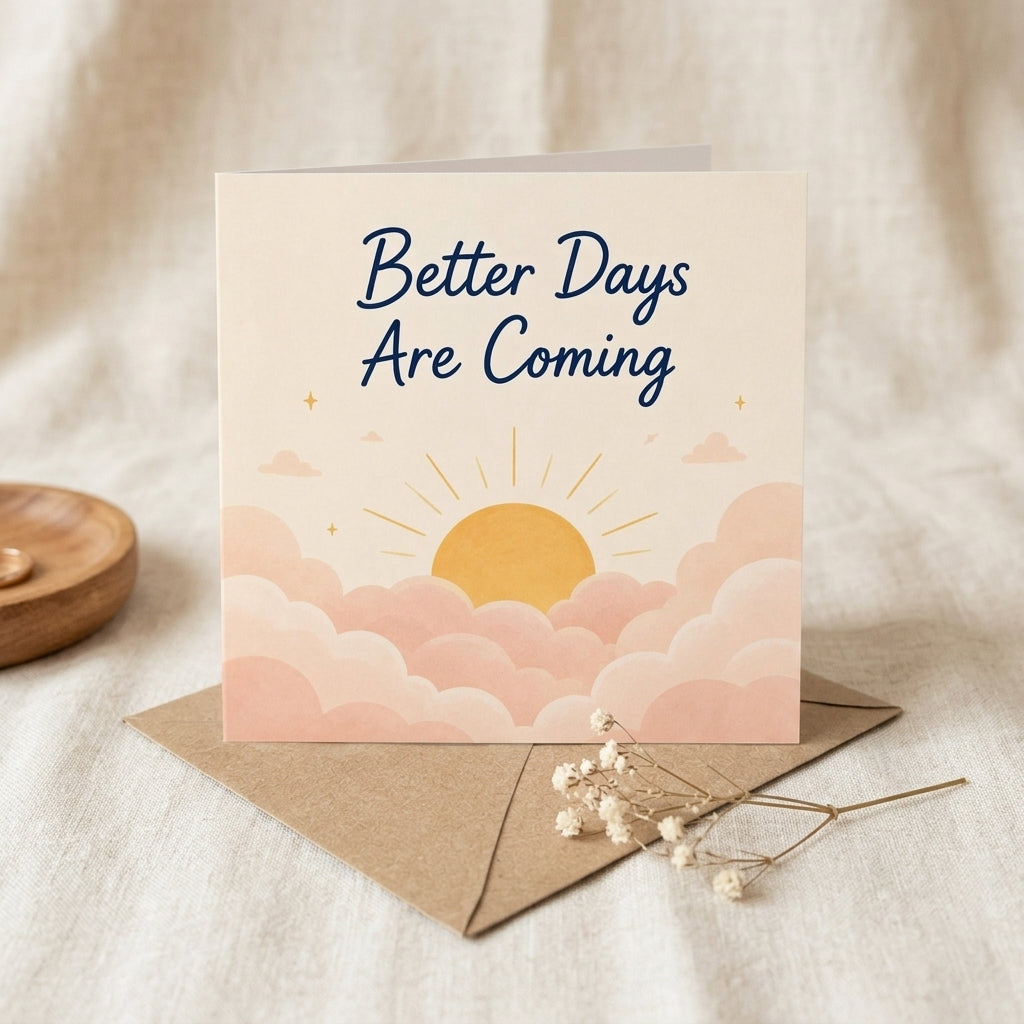 Better Days Are Coming Encouragement Emotional Strength, Comfort Card