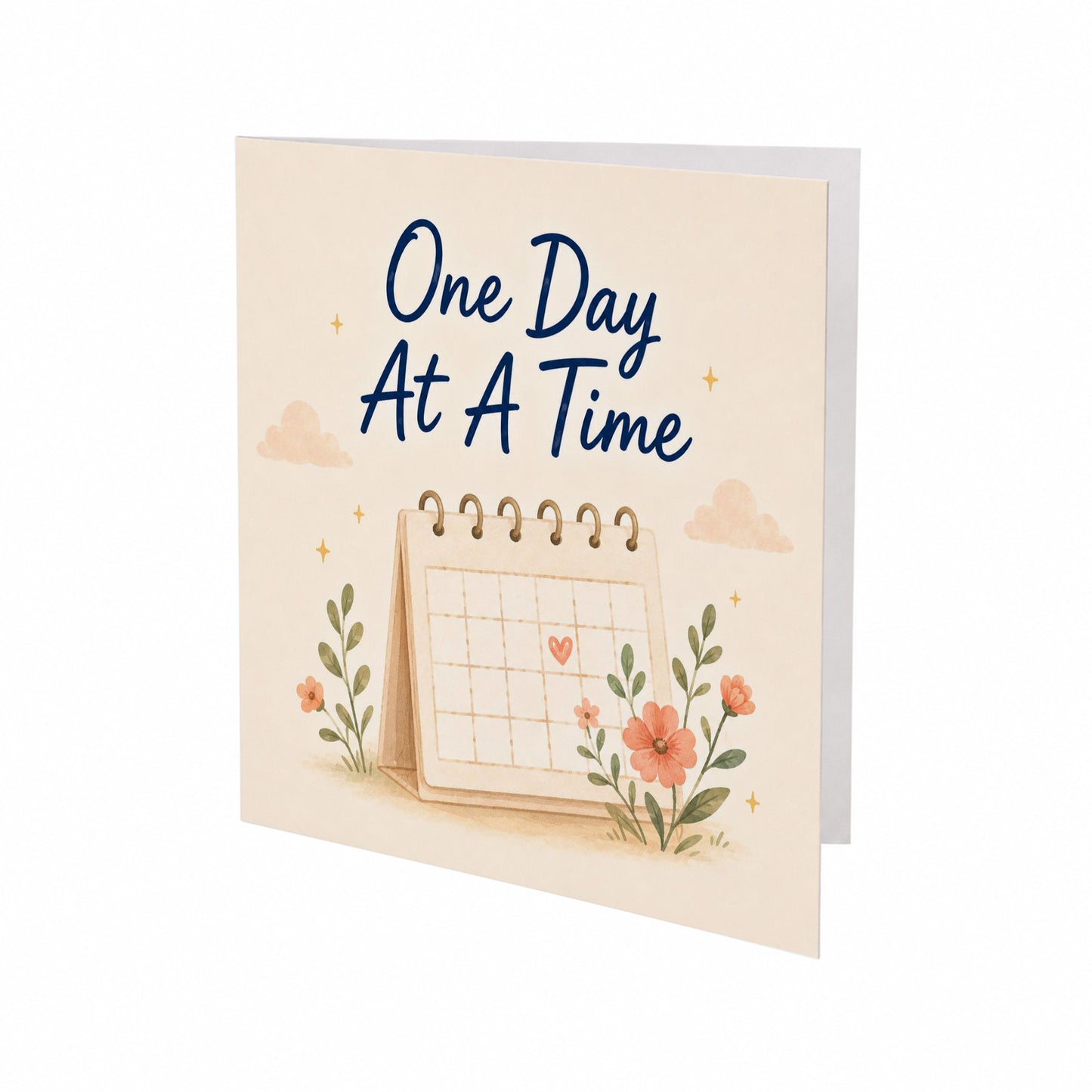 One Day at a Time Encouragement Card Recovery, Sobriety, Anxiety, Hard Times Motivational 
